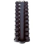Pulse 115F Chrome Plated & Black Rubber Convered Hex Dumbbell