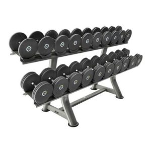 Pulse 135F Grey Rubber Covered Dumbbells Set